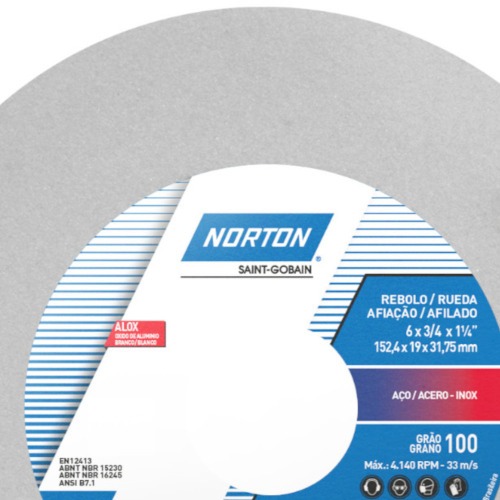 Rebolo reto para metal duro 6