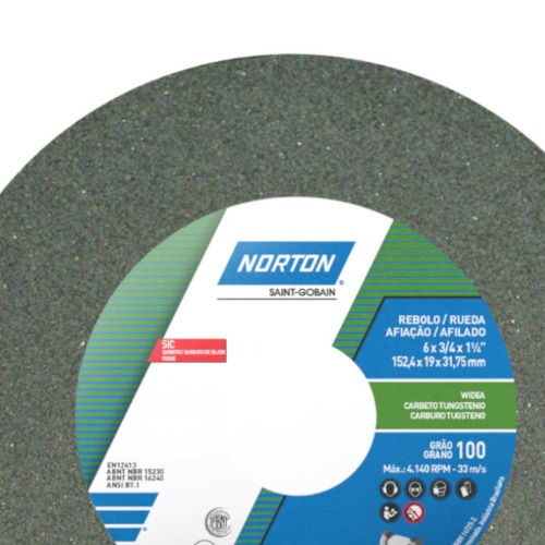 Rebolo reto para metal duro 6 Rebolo reto para metal duro 6