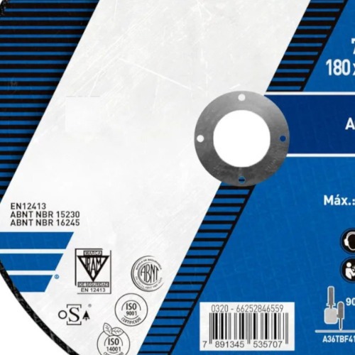 Disco de corte para a�o carbono e inox 7