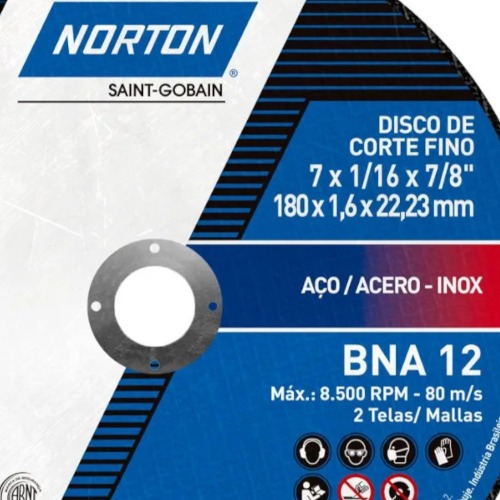 Disco de corte para a�o carbono e inox 7