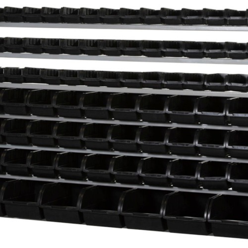 Estante met�lica com 82 gavetas medidas diversas preta - EF82P
