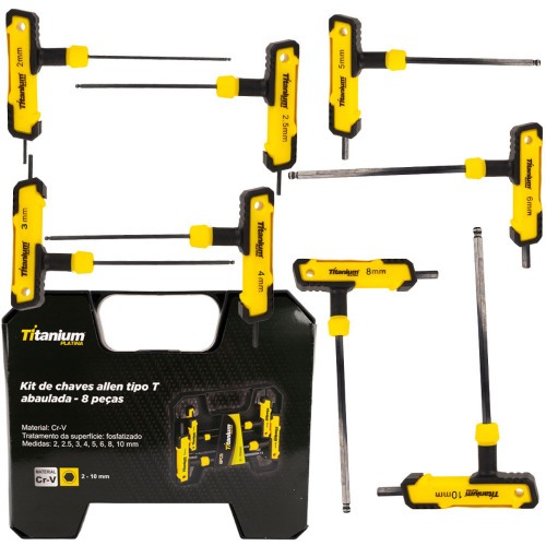 Jogo de chave allen abaulada cabo 