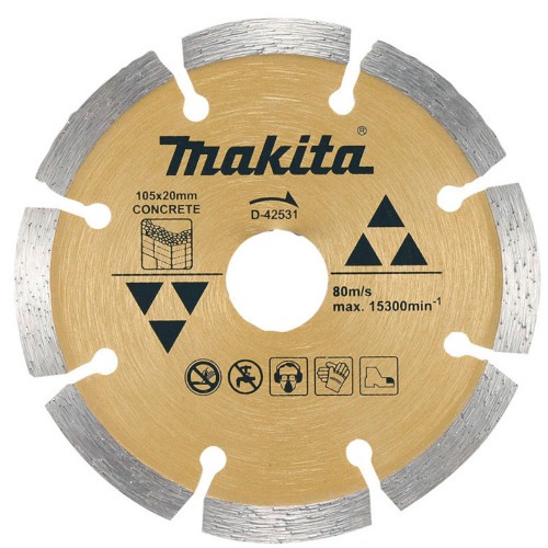 Disco diamantado segmentado 105 mm para concreto e alvenaria - D-42531