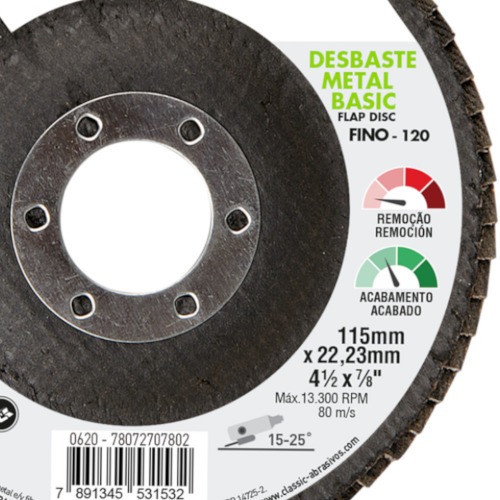 Disco de lixa flap disc 4.1/2