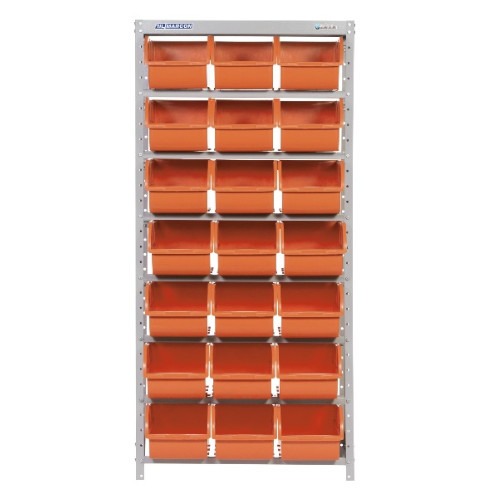 Estante met�lica com 21 gavetas n� 7 laranja - EF21/7L