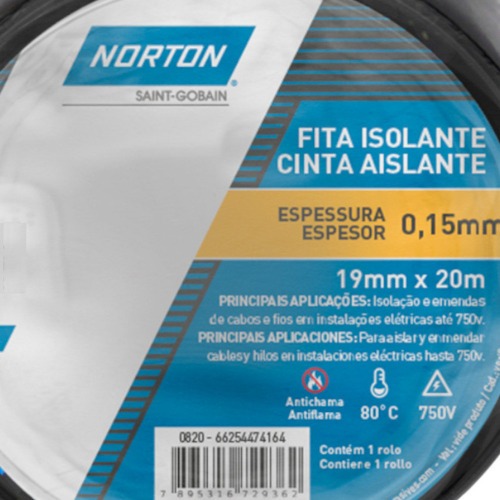 Fita isolante torre 19 mm x 20m Fita isolante torre 19 mm x 20m