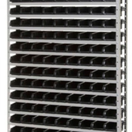 Estante met�lica com 108 gavetas n�3 preta