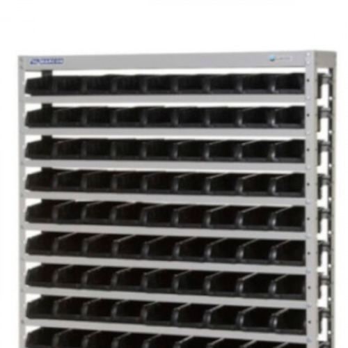 Estante met�lica com 108 gavetas n�3 preta