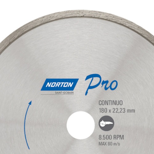 Disco diamantado segmentado 180 x 22,23 mm para porcelanato