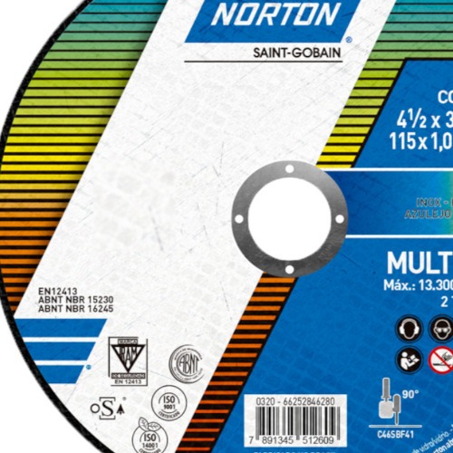 Disco de corte para multi materiais 4.1/2 x 3.64 x 7/8