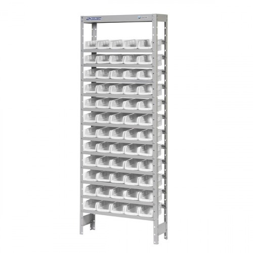 Estante metálica com 60 gavetas n° 3 branca - EF60/3B Estante metálica com 60 gavetas n° 3 branca - EF60/3B