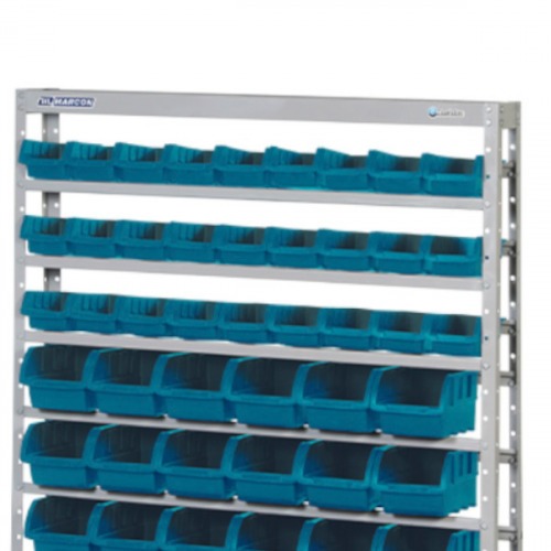 Estante met�lica com 49 gavetas azul medidas diversas - EM49A