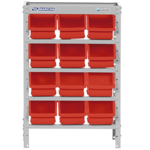 Estante metálica com 12 gavetas n° 5 vermelha - EF12/5V Estante metálica com 12 gavetas n° 5 vermelha - EF12/5V