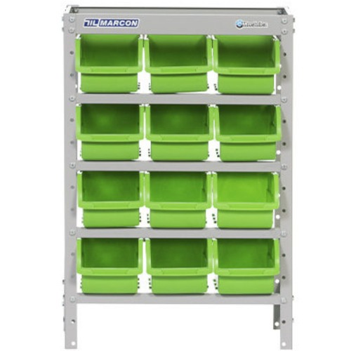 Estante met�lica com 12 gavetas n� 5 verde - EF12/5VD