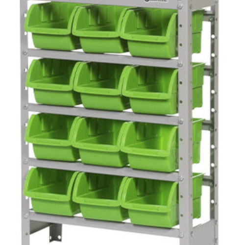 Estante met�lica com 12 gavetas n� 5 verde - EF12/5VD