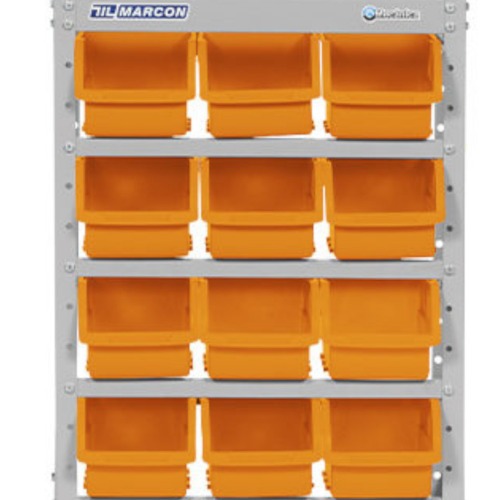 Estante met�lica com 12 gavetas n� 5 laranja - EF12/5L
