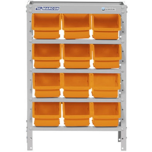 Estante met�lica com 12 gavetas n� 5 laranja - EF12/5L