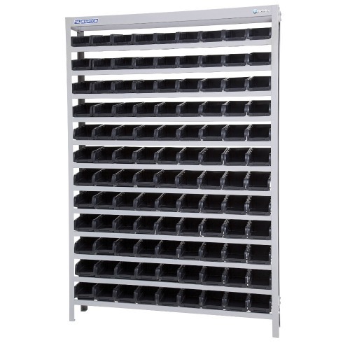 Estante met�lica com 108 gavetas n� 3 preta - EP108/3P