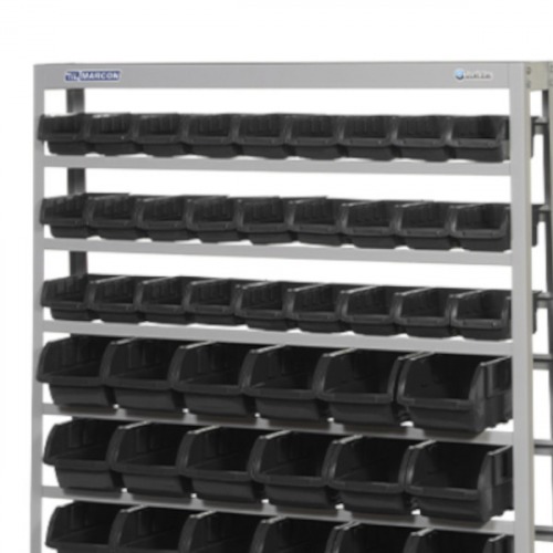 Estante met�lica com 49 gavetas preta medidas diversas  - EM49P