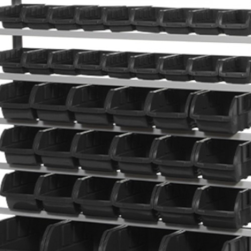Estante met�lica com 49 gavetas preta medidas diversas  - EM49P