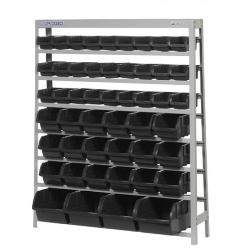 Estante met�lica com 49 gavetas preta medidas diversas  - EM49P