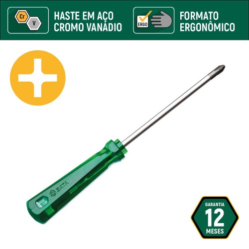 Jogo de chaves de fenda e phillips com 6 pe�as - ST08044L