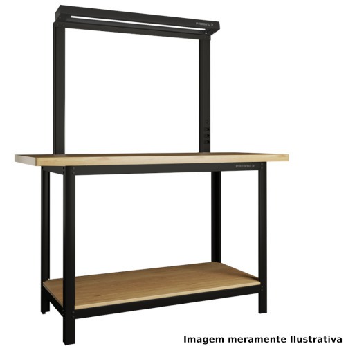 Suporte de ilumina��o 1070 x 155 mm para bancada com 3 tomadas - 91526