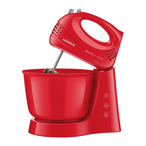 Batedeira 400 watts 3 velocidades vermelha Pr�tica - B-44-R  220V