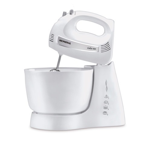 Batedeira 500 watts 4 velocidades branca Cake - B-50-W 110V Batedeira 500 watts 4 velocidades branca Cake - B-50-W 110V