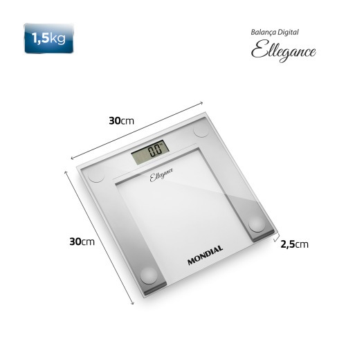 Balan�a digital para banheiro capacidade 150 kg Ellegance - BL-03