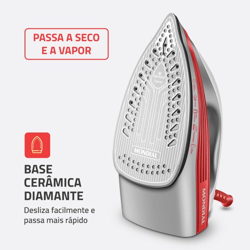 Ferro de passar a vapor 1200 watts - FVN-01-O 220V Ferro de passar a vapor 1200 watts - FVN-01-O 220V