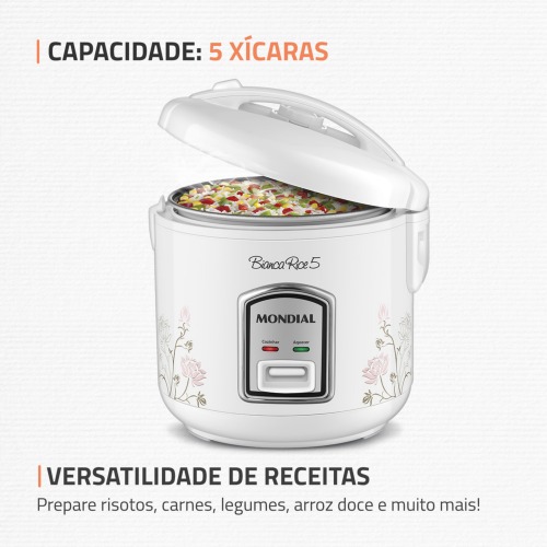 Panela el�trica de arroz 5 x�caras Bianca Rice - NPE-05-5X  110V