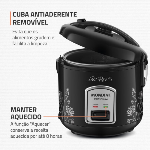 Panela el�trica de arroz 5 x�caras Fast Rice 5 - NPE-08-5X  220V