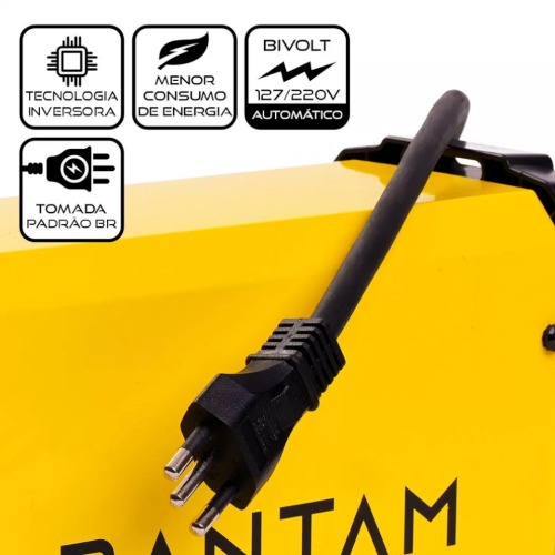 Inversora de solda 120A para eletrodo revestido bivolt - Bantam 2.5 110V/220V Inversora de solda 120A para eletrodo revestido bivolt - Bantam 2.5 110V/220V