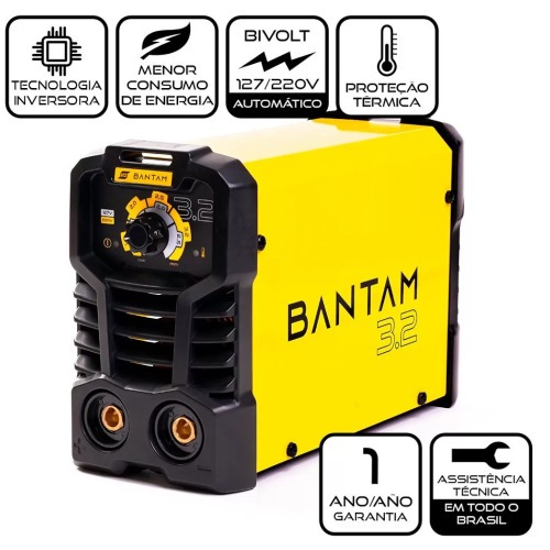 Inversora de solda 160A para eletrodo revestido bivolt - Bantam 3.2 110V/220V Inversora de solda 160A para eletrodo revestido bivolt - Bantam 3.2 110V/220V