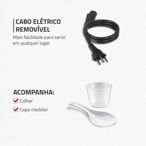 Panela de press�o el�trica digital 5 litros Master Cook Red - PE-39  110V