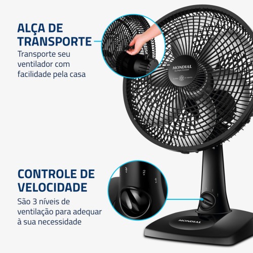 Ventilador de mesa 30 cm 6 p�s com 3 velocidades - VSP-30-B  110V