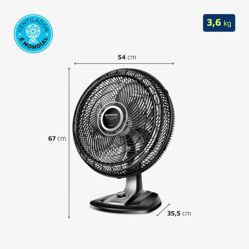 Ventilador de mesa 50 cm 8 pás 3 velocidades Turbo 110V Ventilador de mesa 50 cm 8 pás 3 velocidades Turbo 110V