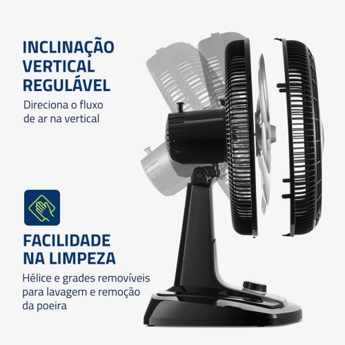 Ventilador de mesa 50 cm 8 pás 3 velocidades Turbo 110V Ventilador de mesa 50 cm 8 pás 3 velocidades Turbo 110V