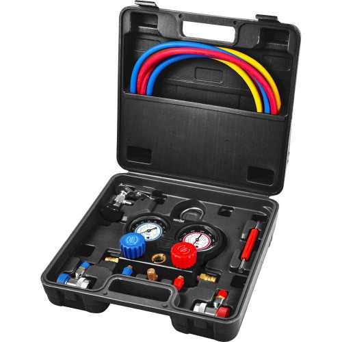 Manifold para ar-condicionado automotivo em alum�nio