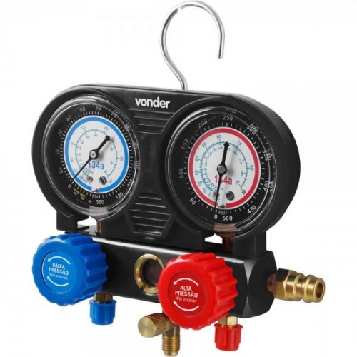 Manifold para ar-condicionado automotivo em alum�nio