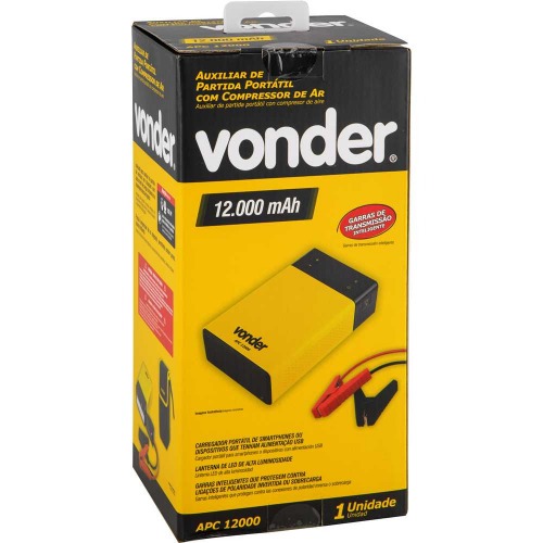 Auxiliar de partida portátil 800A 12V com compressor de ar - APC1200 Auxiliar de partida portátil 800A 12V com compressor de ar - APC1200