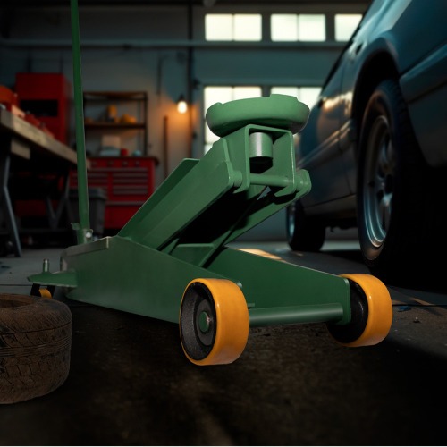 Macaco jacar� hidr�ulico 2 toneladas roda de Poliuretano - RLL-903