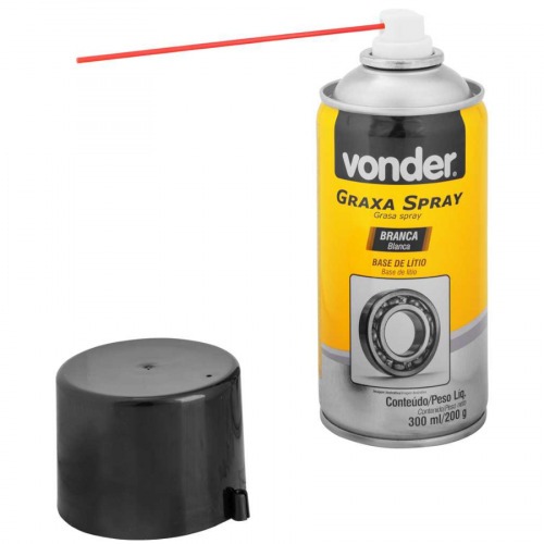 Graxa em spray base de l�tio branca 300 ml