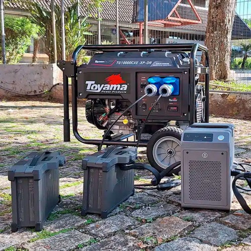 Gerador de energia 9 kva a gasolina bivolt para alimentar carregador do Drone DJI AGRAS T30 - TG10000CXE-XP-DR