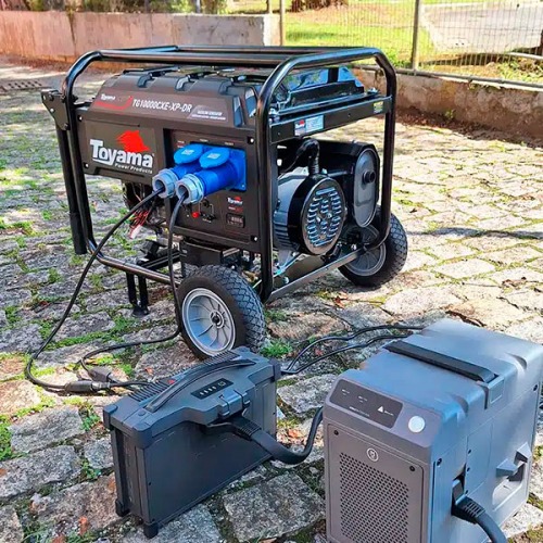 Gerador de energia 9 kva a gasolina bivolt para alimentar carregador do Drone DJI AGRAS T30 - TG10000CXE-XP-DR