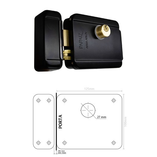 Fechadura el�trica de sobrepor para port�o - AA-ERLP