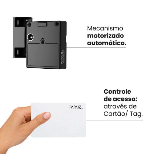 Fechadura eletrônica invisível para moveis gavetas e armários - PPZ-1002 Fechadura eletrônica invisível para moveis gavetas e armários - PPZ-1002