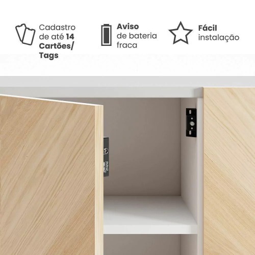 Fechadura eletrônica invisível para moveis gavetas e armários - PPZ-1002 Fechadura eletrônica invisível para moveis gavetas e armários - PPZ-1002