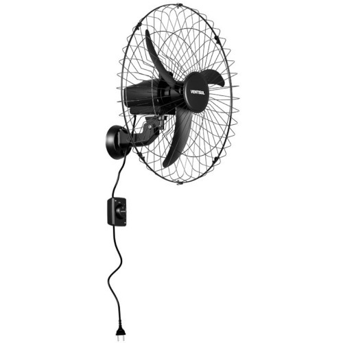 Ventilador de parede 60 cm oscilante preto - New 110V Ventilador de parede 60 cm oscilante preto - New 110V